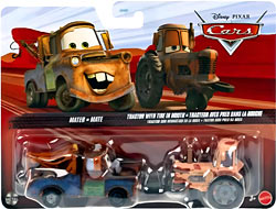 Tractor with Tire in Mouth on its card