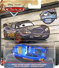 Metallic Fabulous Lightning McQueen (Thomasville Racing Legends) on its card