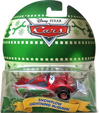 Snowplow Lightning McQueen on its card