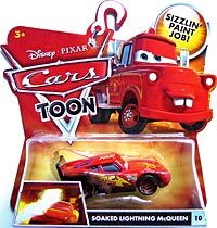 Soaked Lightning McQueen on its card