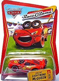 Spinout Lightning McQueen on its card
