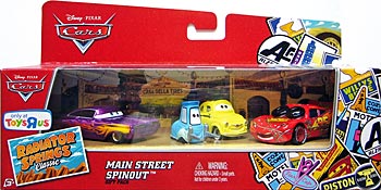 Spinout Lightning McQueen on its card