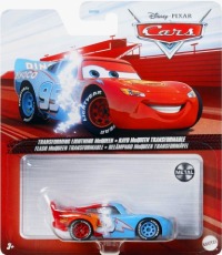 Transforming Lightning McQueen on its card